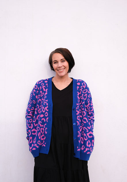 Blue animal hotsell print cardigan