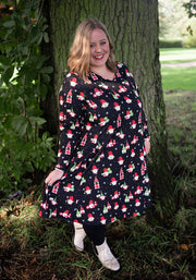 Pax Christmas Gonks Print Trapeze Dress