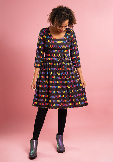 Addie Paper Chain Print Dress – Popsy Clothing