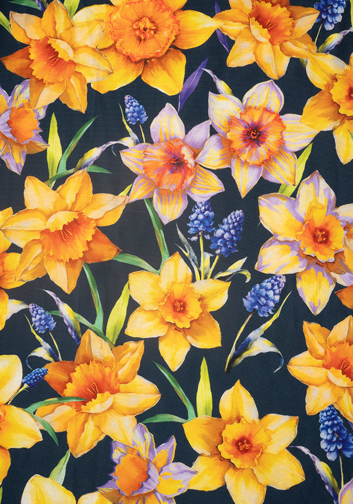 Bloom Daffodil Print Midi Dress