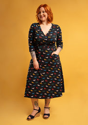 Bray Sausage Dog Print Cotton Midi Dress