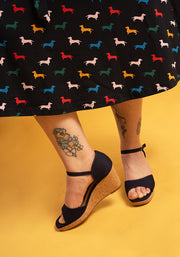 Bray Sausage Dog Print Cotton Midi Dress