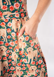 Brett Dog Floral Print Dress