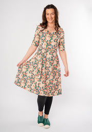 Brett Dog Floral Print Dress