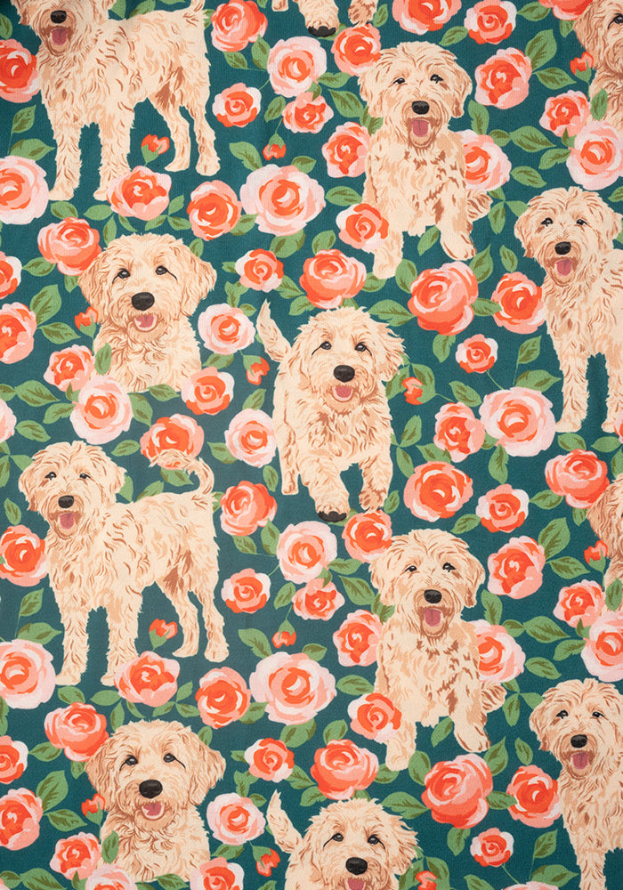 Brett Dog Floral Print Dress