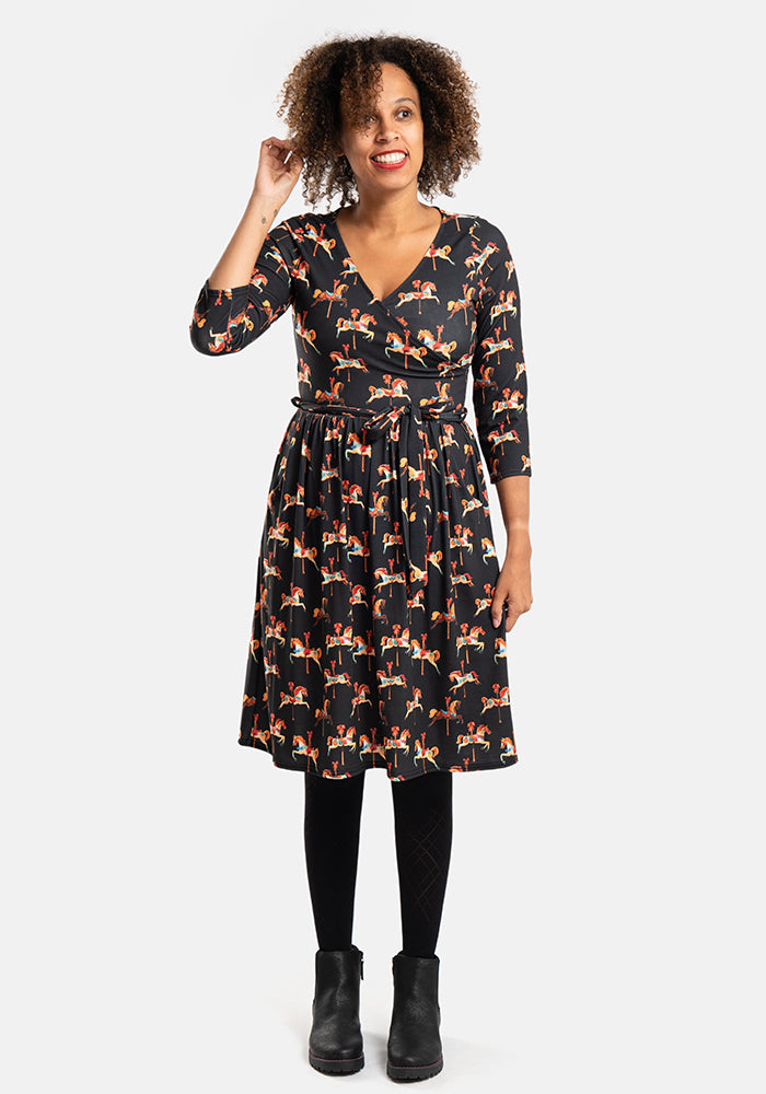 Carole Carousel Horse Print Dress