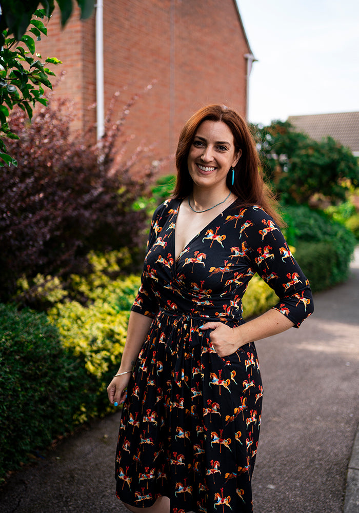 Carole Carousel Horse Print Dress