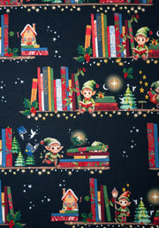 Cheery Elf Bookshelf Print Dress