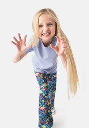 Children's Dinosaur Print Flare Leggings