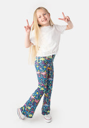 Children's Dinosaur Print Flare Leggings