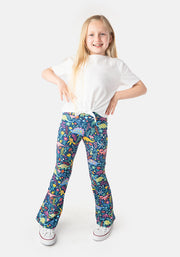 Children's Dinosaur Print Flare Leggings