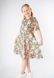 Children's Dog Floral Print Dress (Brett)