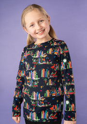 Children's Fairytale Bookshelf Print Cotton Top (Juliana)