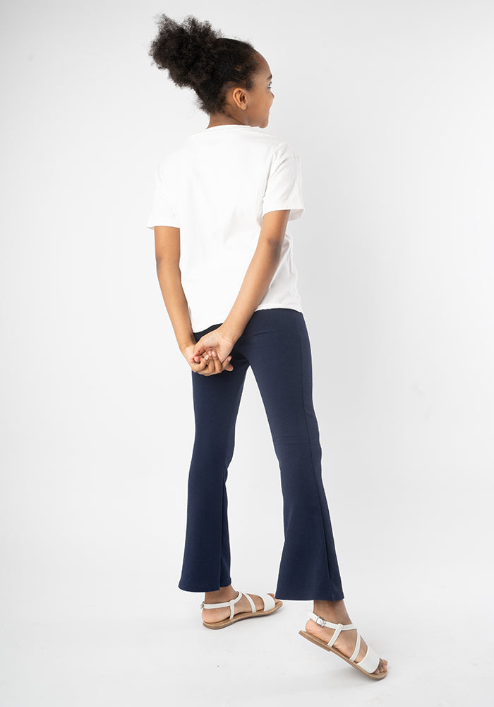 Children's Navy Flare Trousers