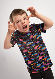 Children's Ombre Dinosaur Print T-Shirt (Fletcher)