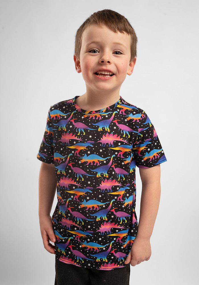 Children's Ombre Dinosaur Print T-Shirt (Fletcher)