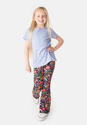 Children's Rainbow Garden Print Flare Leggings