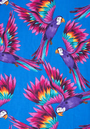 Carida Flying Parrots Print Midaxi Dress