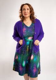 Cyrus Galaxy Print Cotton Dress