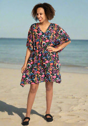 Rainbow Floral Print Cover Up