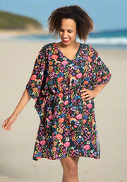 Rainbow Floral Print Cover Up