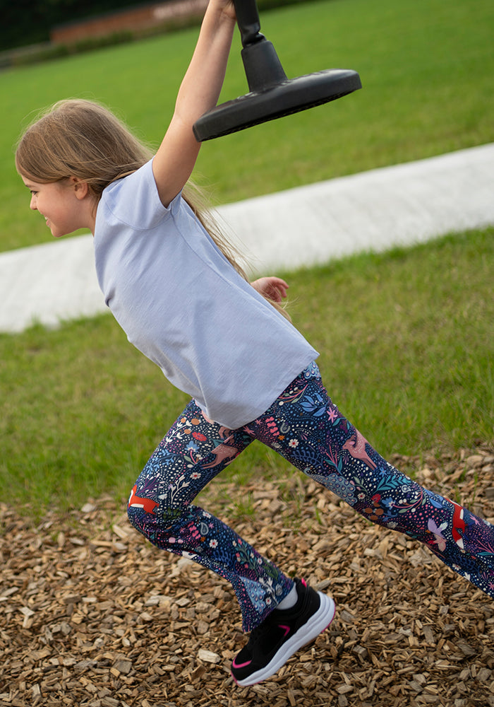 Children's Magical Woods Print Flare Leggings