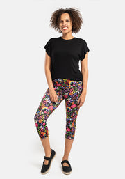 Lewis Garden Rainbow Print Popsy Capri Leggings