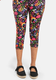 Lewis Garden Rainbow Print Popsy Capri Leggings