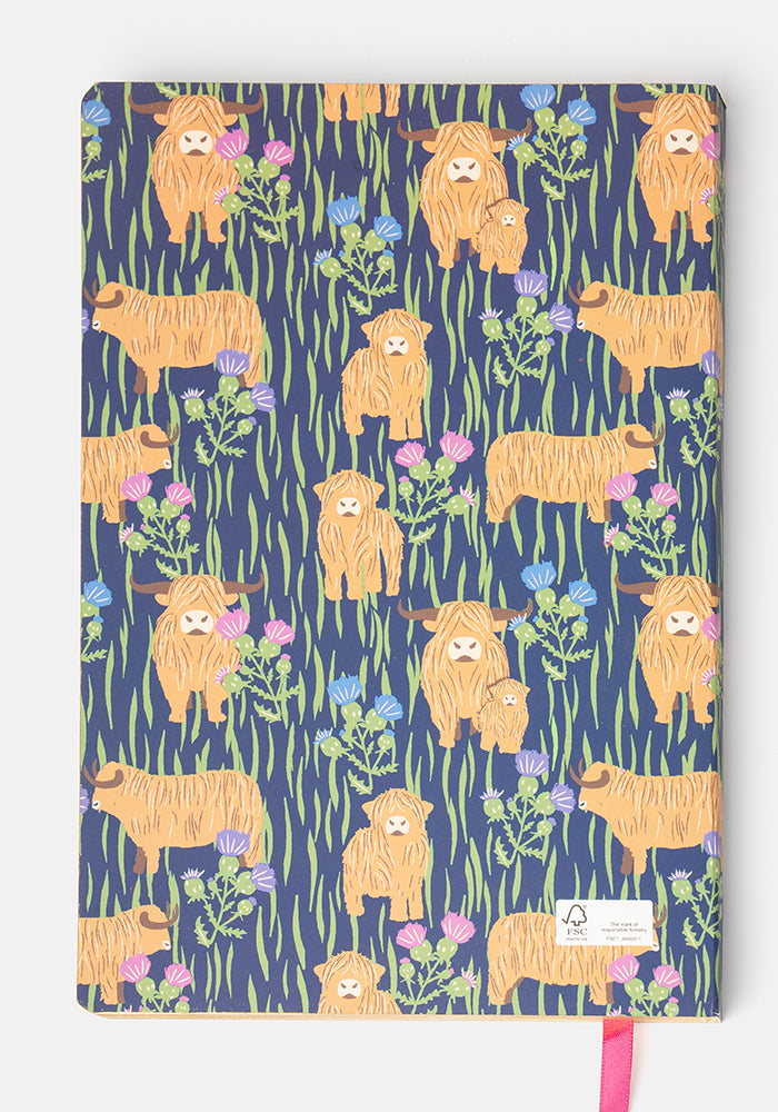 Popsy Highland Cow Print Notebook