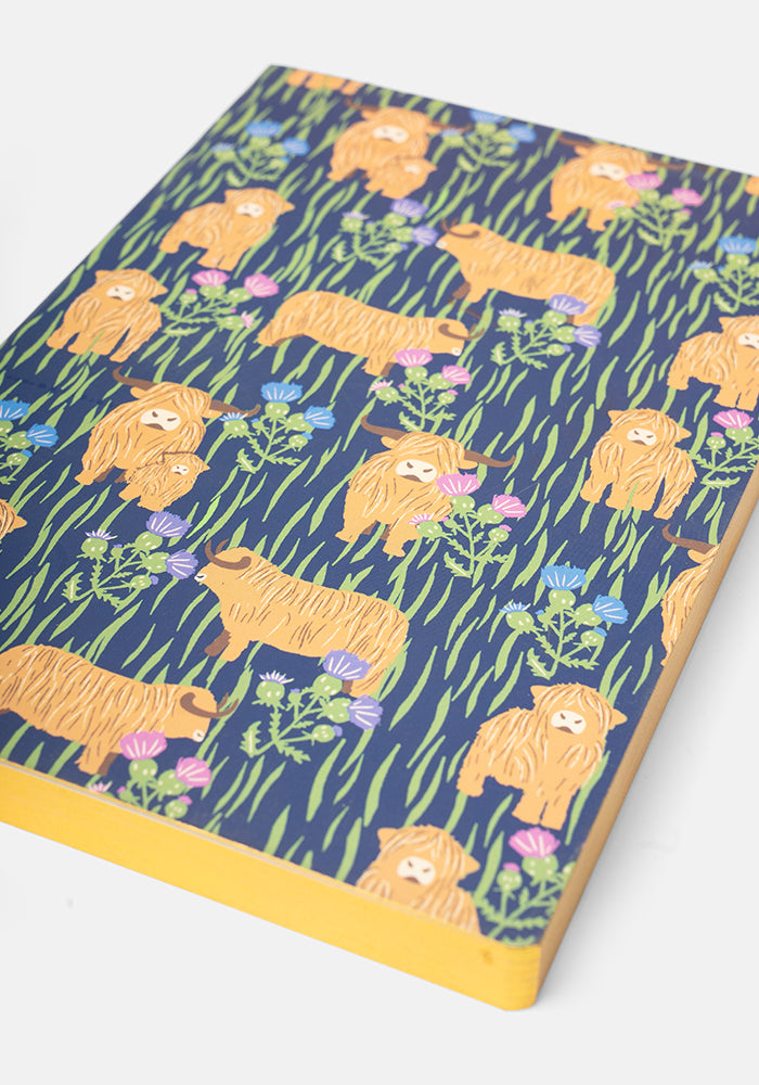 Popsy Highland Cow Print Notebook