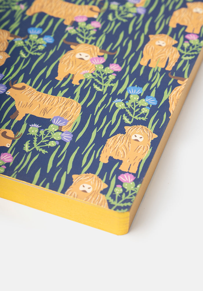 Popsy Highland Cow Print Notebook