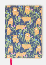 Popsy Highland Cow Print Notebook