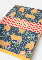 Popsy Highland Cow Print Notebook