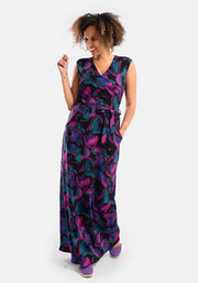 Inka Inky Swirls Print Cotton Maxi Dress