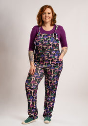 Jordan Purple Mushroom Print Dungaree