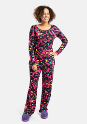 Keisha Pink Animal Print Pyjama Set