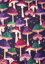 Children's Purple Mushroom Print T-Shirt