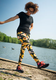 Rene Sunflower Print Popsy Leggings