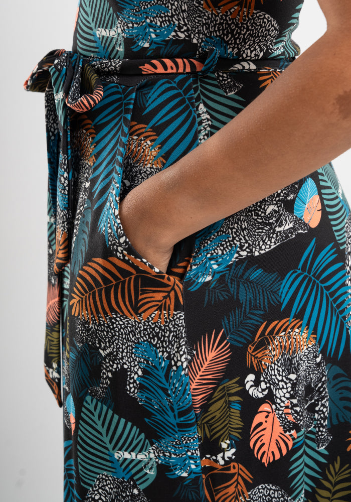 Lana Jungle Leopard Print Maxi Dress