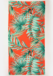 Palm Leaves Print Towel
