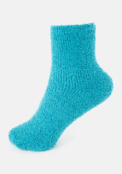 Light Teal Fluffy Socks