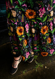 Moira Bug Garden Print Tiered Hem Midaxi Dress