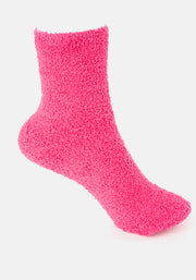 Bright Pink Fluffy Socks