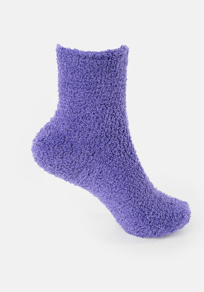 Purple Fluffy Socks