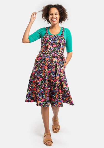 Tamar Rainbow Garden Print Pinafore