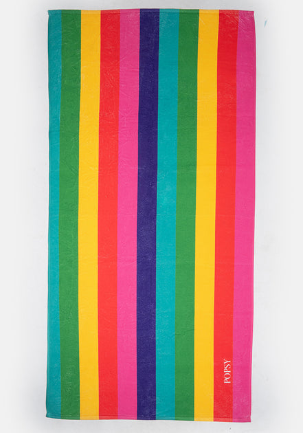Large Rainbow Stripe Print Towel – Popsy Clothing