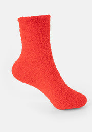 Red Fluffy Socks