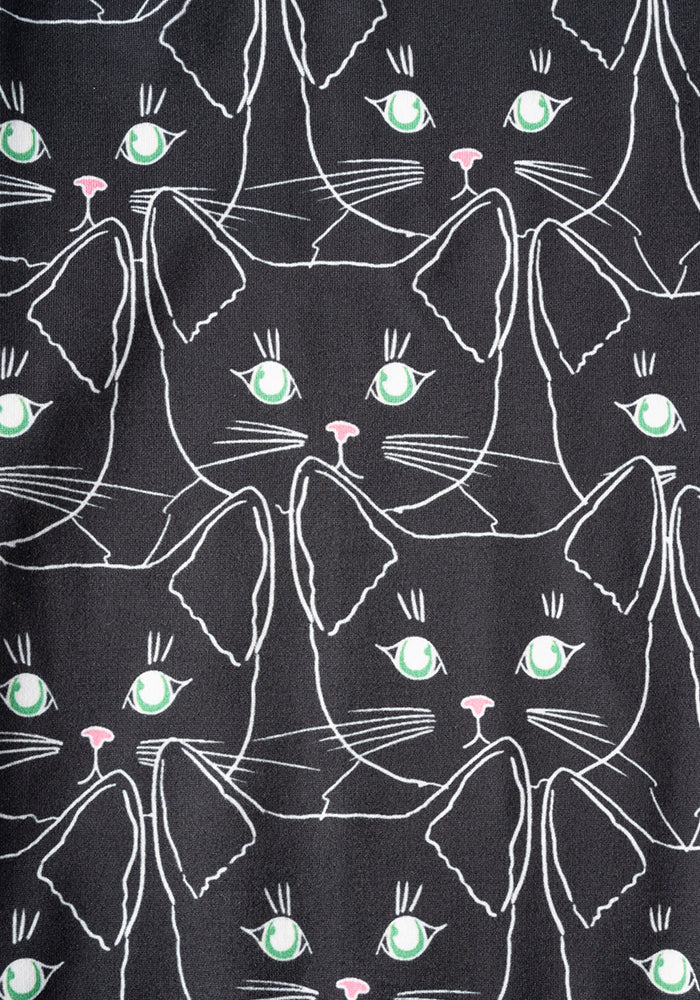 Children's Cat Face Print Flare Leggings