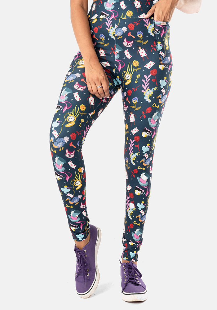 Rene Hatters Tea Party Print Popsy Leggings