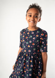 Children's Rainbow Snails Print Cotton Dress (Sheridan)